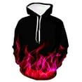 thumbnail image 1 of Oalirro Your Fashion A1 Series Mens Long Sleeve Two-Tone Hoodie Pullover Red,L, 1 of 2
