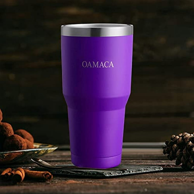 Oamaca 30oz Coffee Tumbler with Lid & Straw,Stainless Steel Vacuum  Insulated Travel Tumbler Cup,Double Wall Powder Coated Mug,Anti Overflow  Water Cup for Hot & Cold Drinks for Home Outdoor 