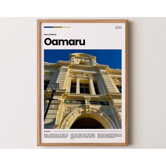 Oamaru Poster, Oamaru Print, Oamaru Photo, Oamaru Art, New Zealand Poster, New Zealand Print, Travel Poster Gift, 16x24 UNFRAMED