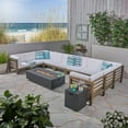 thumbnail image 1 of Oana 12pc U-Shaped Sectional Sofa Set Cushion Gray with White/Dark Gray, 1 of 10