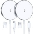 thumbnail image 1 of Oandys Magnetic Wireless Charger 2 Pack Mag Safe Fast Charging Pad Compatible with iPhone 15 14 13 12 Series & Airpods 2 3 Pro (No Adapter), 1 of 7