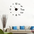 Oaqiey Clock Clearance! Silent 3D Acrylic Clock Diy Clock Stereoscopic