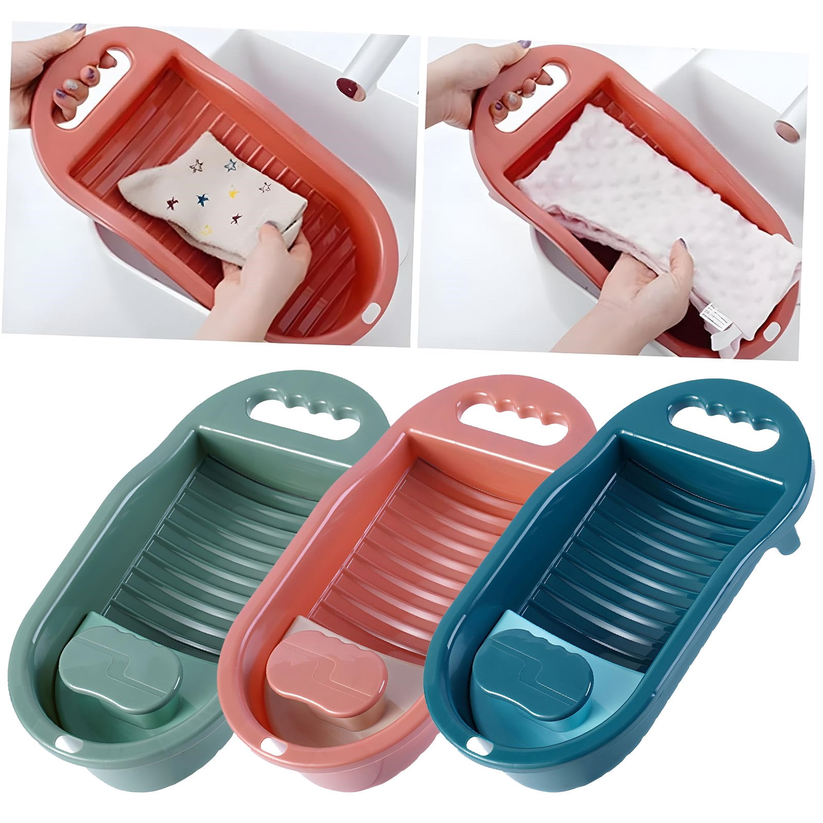 Oaqiey Household Laundry Board Plastics Clothes Laundry Board Hand