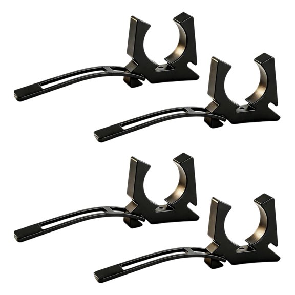 Oar Rail Clip Set for Deck Storage, Rubber-Lined Open Mount for Utility Equipment and Routine Placement Daily Use