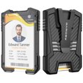 Oaridey Carbon Fiber Badge Holder/ID Card Holder/Portable Travel Wallet