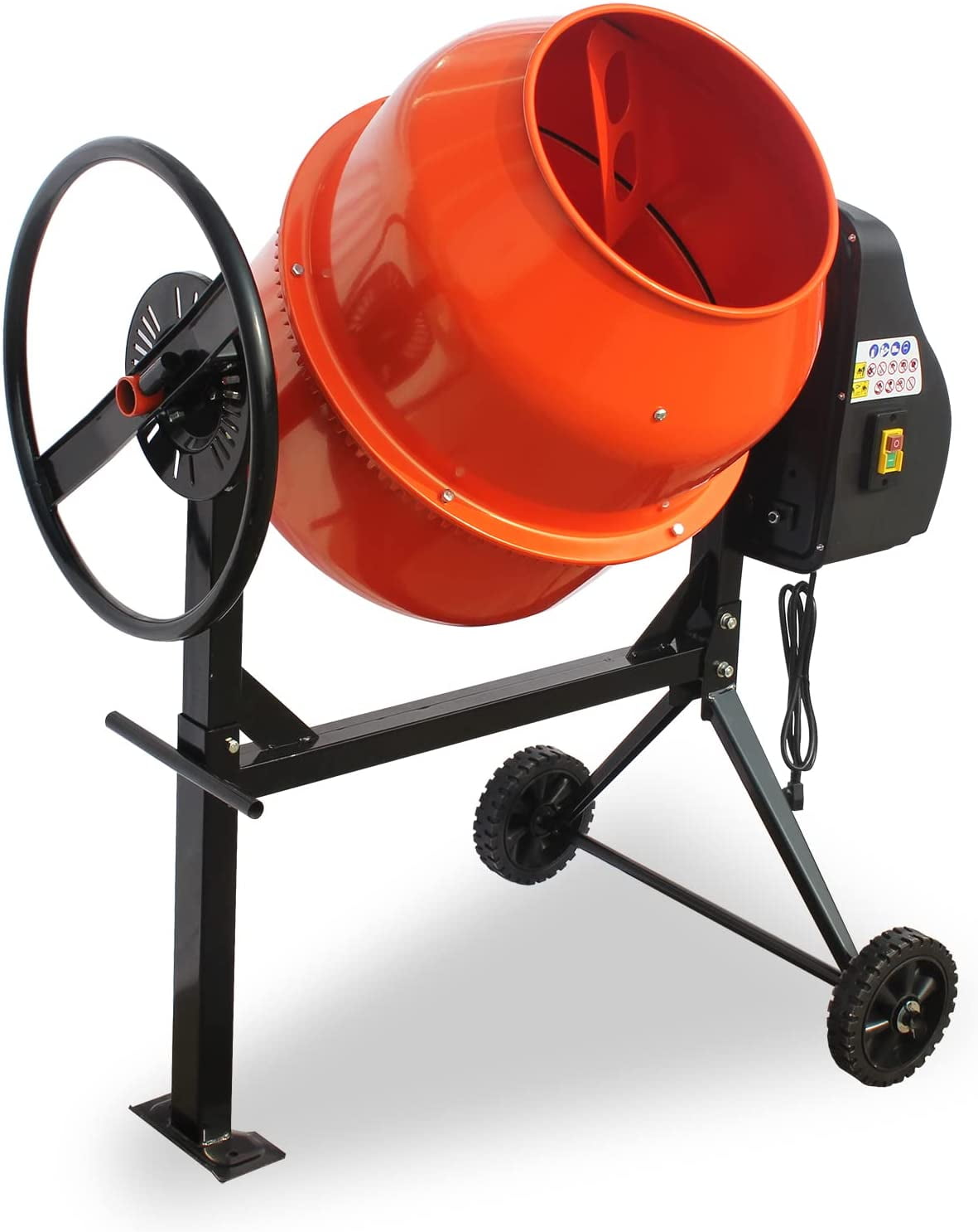 Oarlike Electric Concrete Mixer 3/4HP 4.2 Cu Ft Portable Cement Mixing