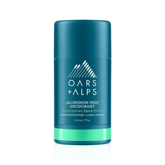 Oars + Alps Aluminum Free Deodorant for Men and Women, Dermatologist Tested and Made with Clean Ingredients, Travel Size, Eucalyptus Spearmint, 1 Pack, 2.6 Oz