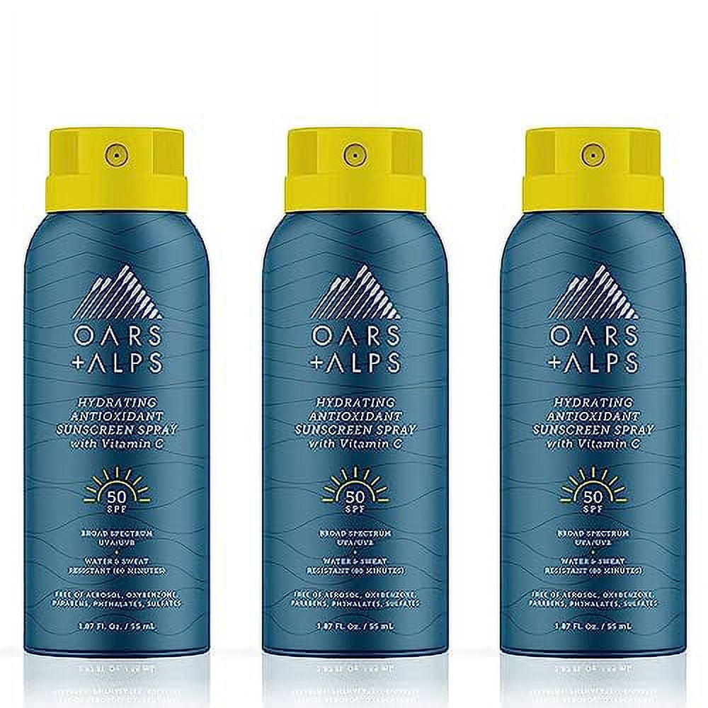 Oars + Alps Hydrating SPF 50 Sunscreen Spray, Infused with Vitamin C