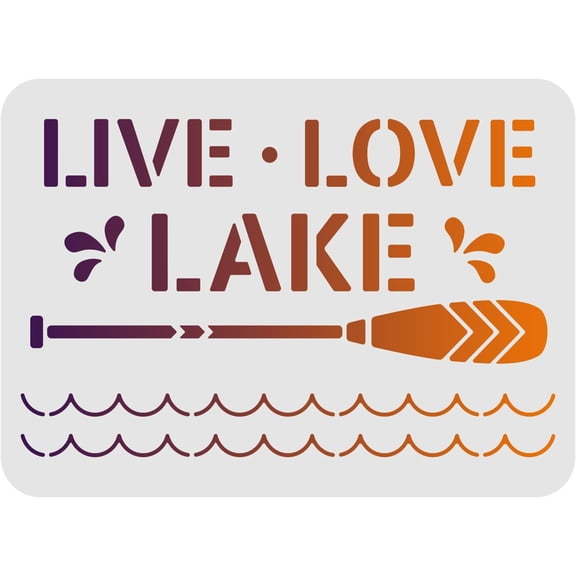 Oars Drawing Painting Stencil Templates 11.6x8.3 Inch Plastic Rectangle - Reusable DIY