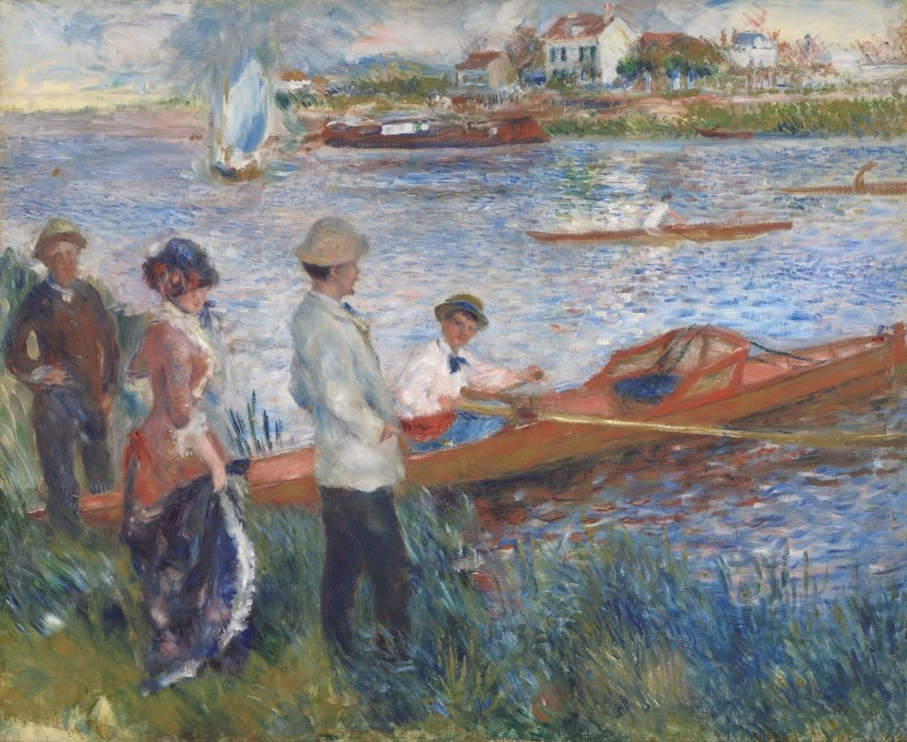Oarsmen At Chatou Canvas Art - (24 x 18)