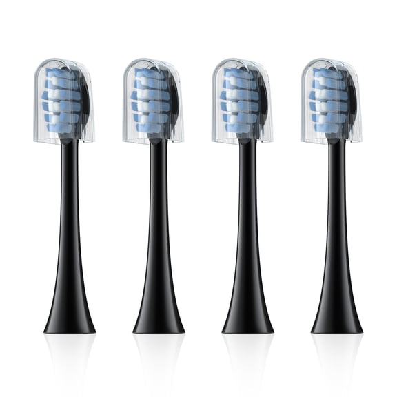OasiSmile Replacement Toothbrush Heads 4-Pcs, Compatible with Electric Toothbrush X610 Models, Black