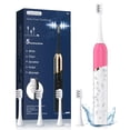 thumbnail image 1 of OasiSmile Sonic Electric Toothbrush for Adults, Patented Design 50000 VPM Deep Clean 5 Modes 120-Day Battery Rechargeable Travel Toothbrush with 4 Soft Brush Heads, Red, 1 of 7