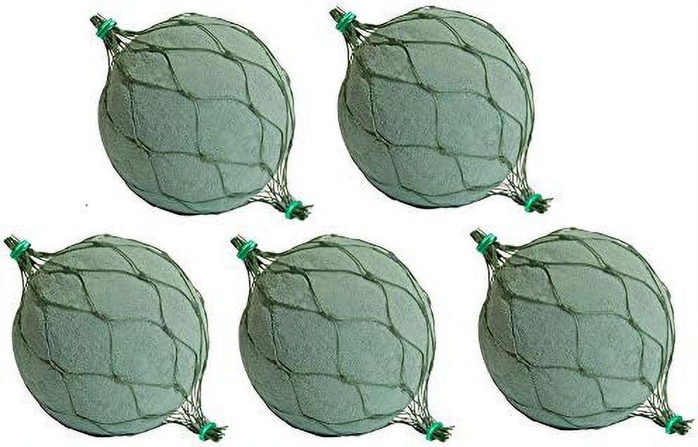 Oasis 4.5" Netted Floral Foam Spheres Maxlife Pack of 5$$Art & Craft