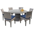 thumbnail image 1 of TK Classics OASIS-60-KIT-6C-NAVY 60 in. Oasis Outdoor Patio Dining Table with 6 Armless Chairs, Navy, 1 of 2