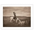 thumbnail image 1 of Oasis in the Badlands - Red Hawk Oglala American Indian Warrior - Vintage B&W Photograph by Edward S. Curtis c.1905 - Bamboo Fine Art 290gsm Paper (Unframed) 17x22in, 1 of 4