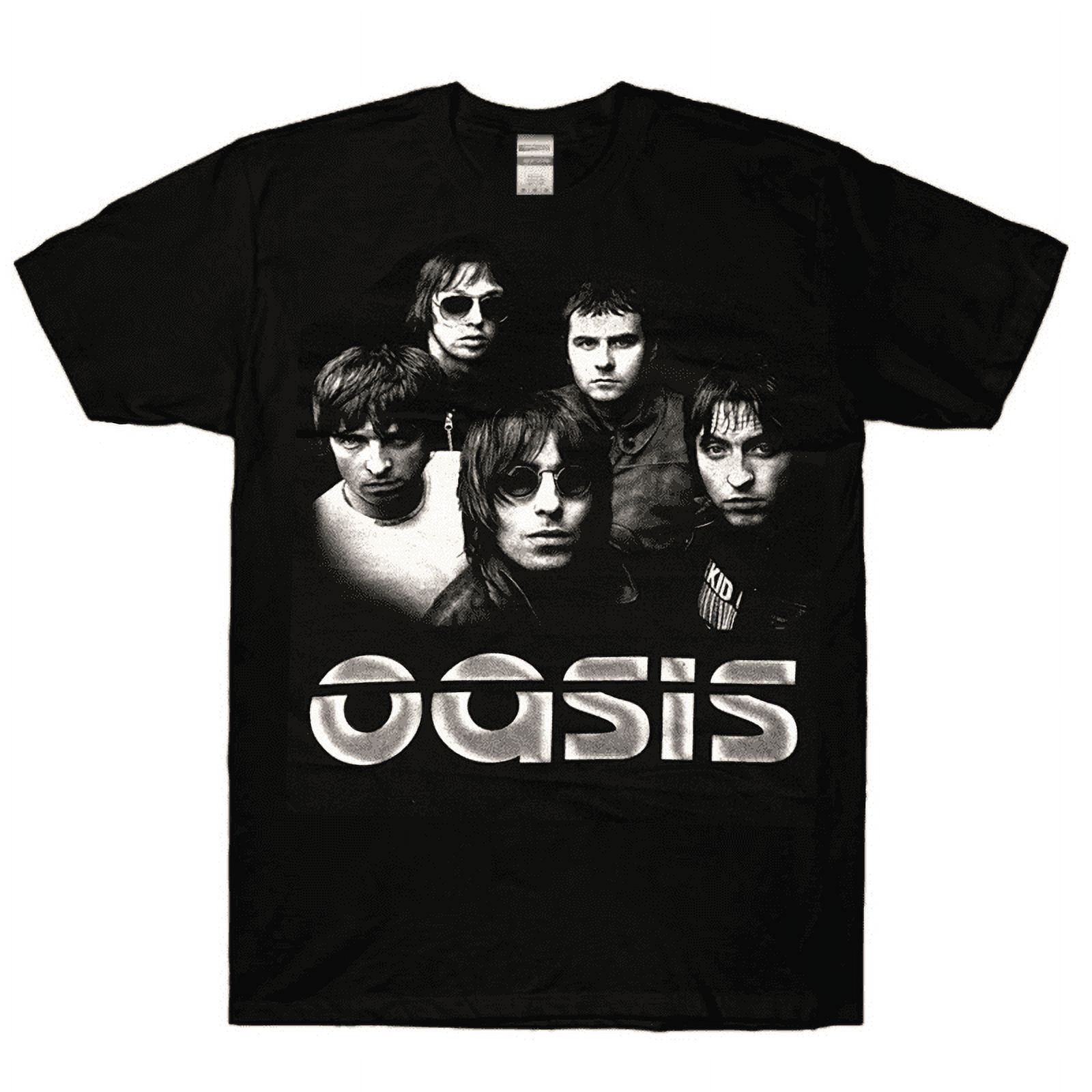 Oasis Band Photo Early 00s T-Shirt Black Fullsize S-4XL -