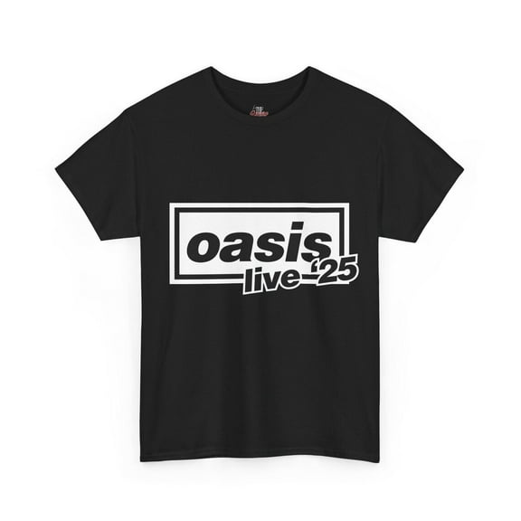Oasis Band Tour T-Shirt 2025, Vintage Band Music Shirt ,Black Color,Size L