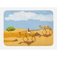 thumbnail image 1 of Oasis Bath Mat, Woman in Traditional Clothes Riding a Camel in the Desert Traits Activities, Plush Bathroom Decor Mat with Non Slip Backing, 29.5" X 17.5", Multicolor, by Ambesonne, 1 of 2
