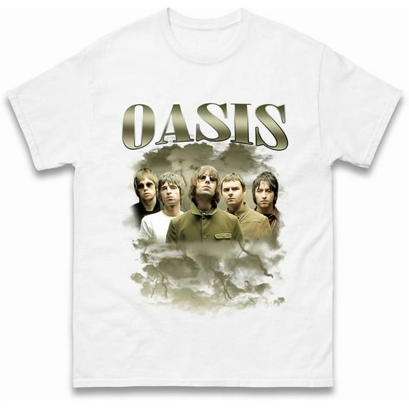 Oasis Bootleg T Shirt,White Color,Size XL