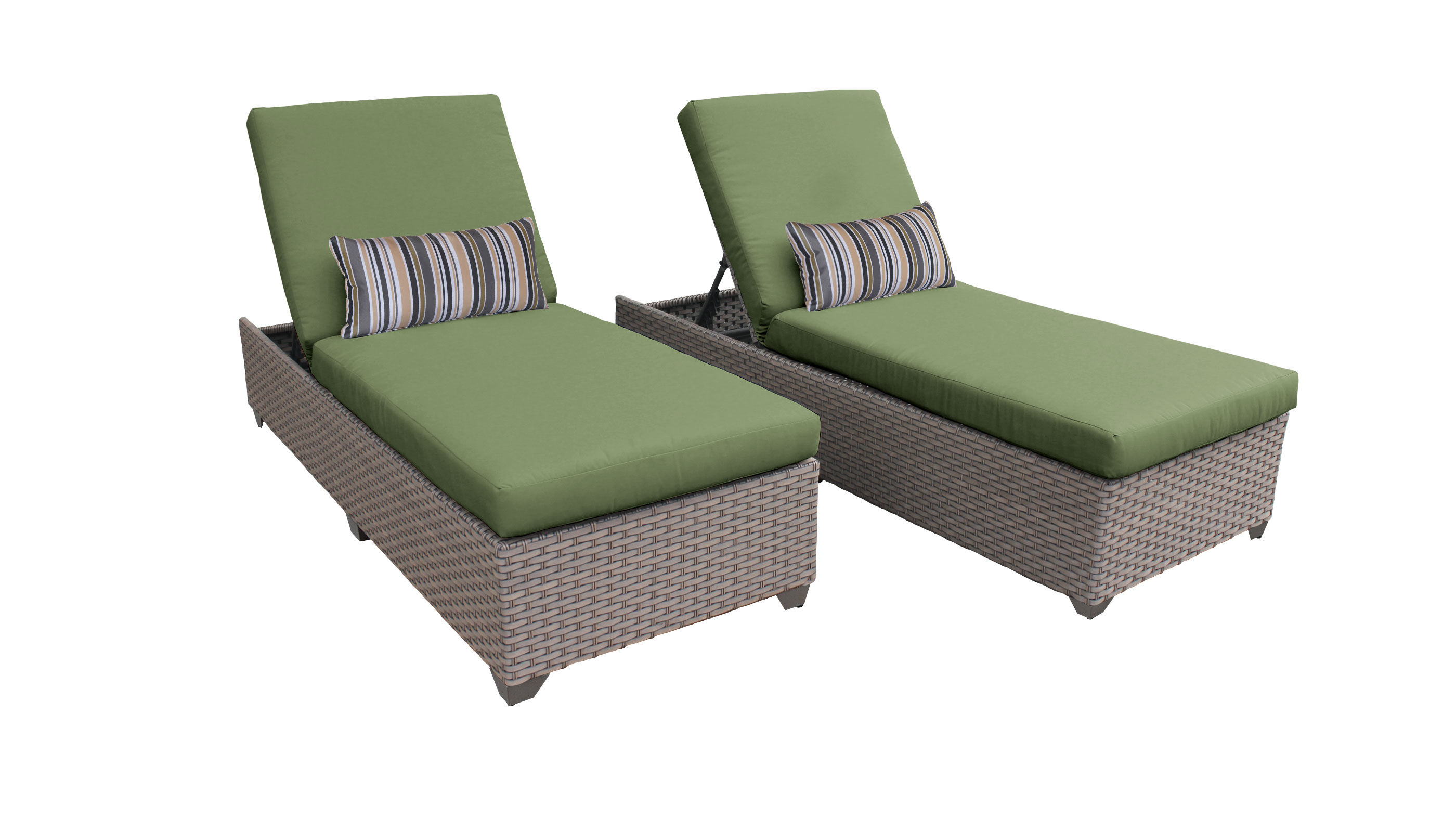 Oasis Chaise Set of 2 Outdoor Wicker Patio Furniture - image 1 of 2
