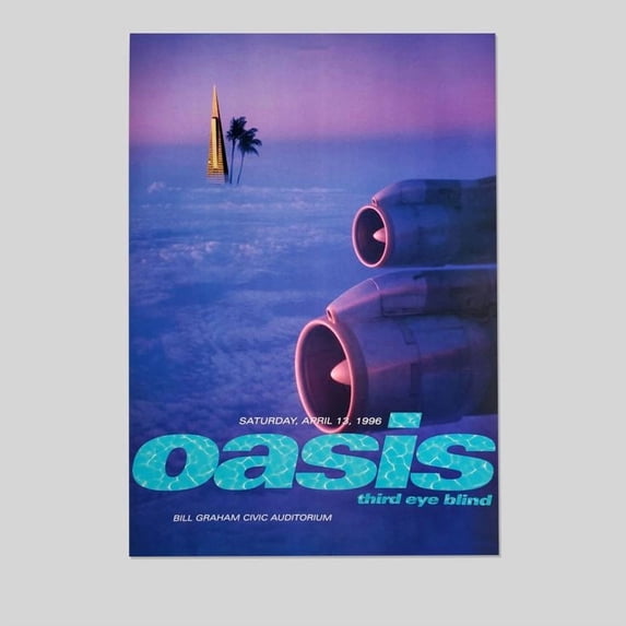 Oasis Concert Poster San Francisco 1996 Size 24''x36'' - Postora