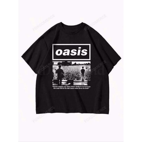 Oasis Concert T-Shirt 2025 Tour – Punk Rock Streetwear Unisex Tee