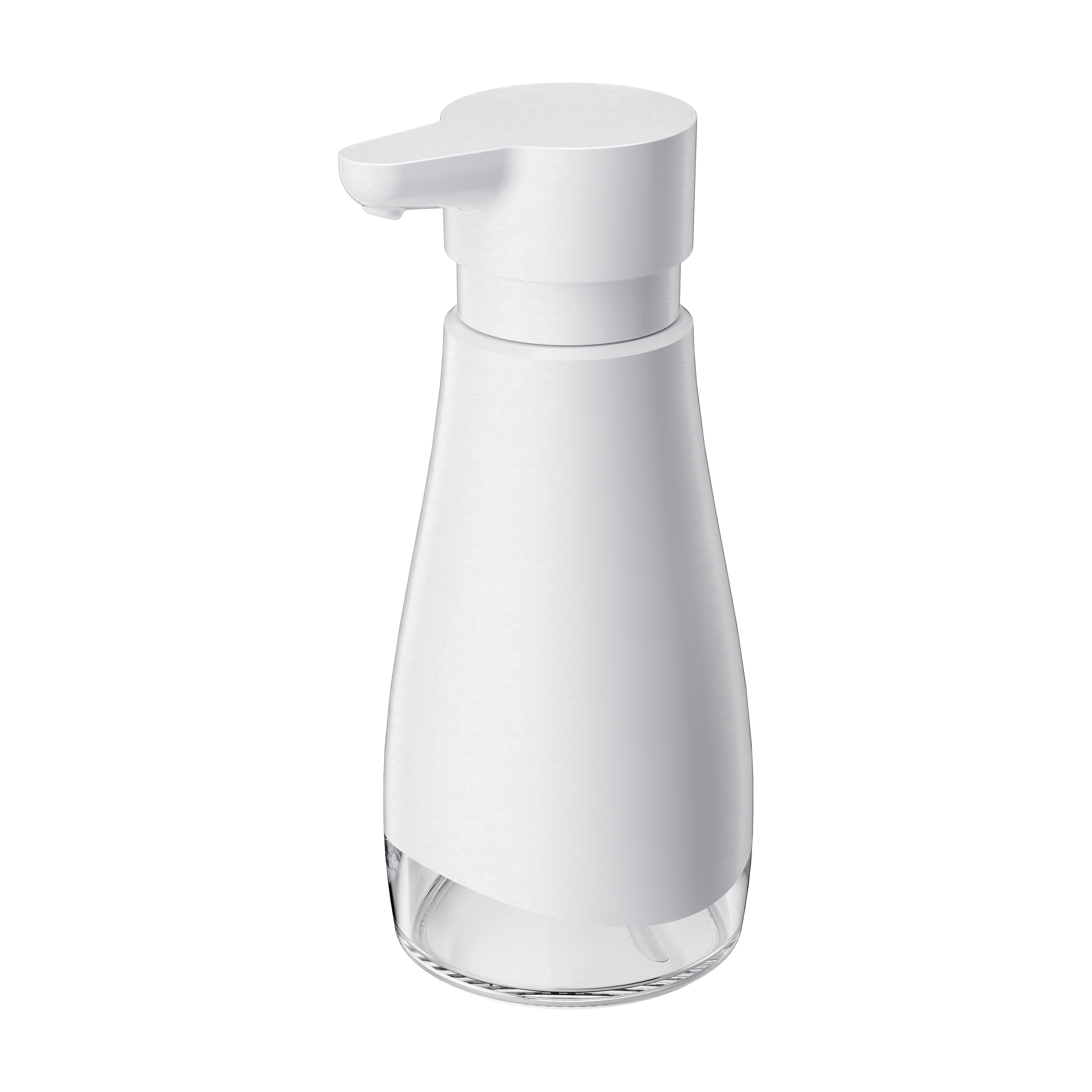 Oasis Creations 500 mL /17fl.oz Stainless Steel Liquid Soap Dispenser for Dish and Hand Soap - White - Refillable - Great for Kitchen Bathroom or Countertop