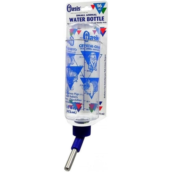 Oasis Crystal Clear Water Bottle [Small Pet, Water Bottles] 16 oz