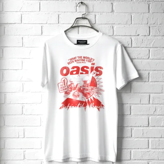 Oasis What the World's Been Waiting For Men's T Shirt (White, AdultS)