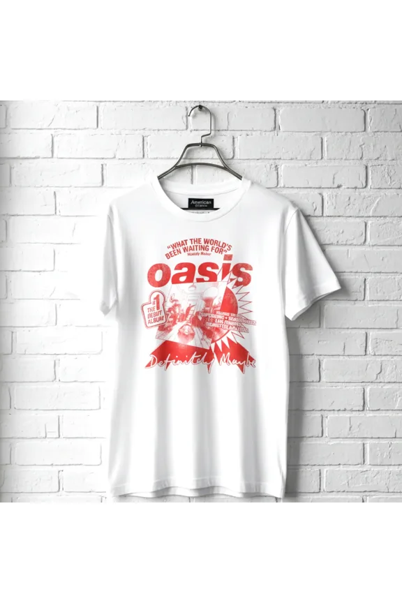 Oasis What the World's Been Waiting For Men's T Shirt (White, AdultS)
