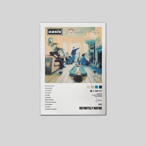 Oasis, Definitely Maybe, Album Art poster size 24''x36'' Goldengate
