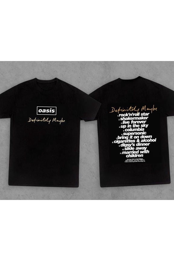 Definitely Maybe Tracklist T-Shirt Unisex, Sizes S-5XL, Tbun