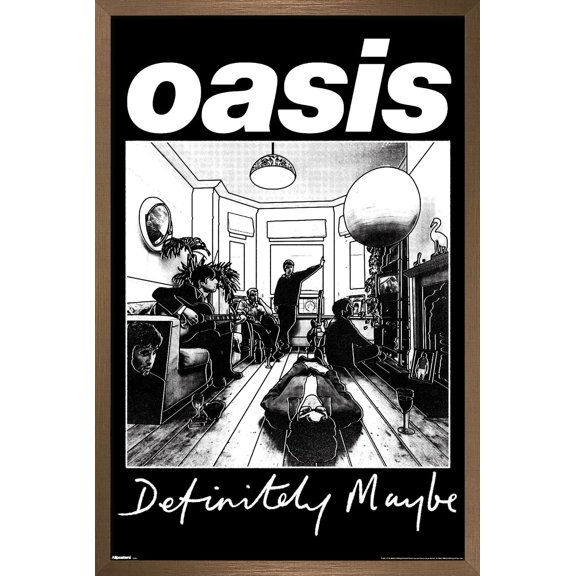 Oasis - Definitely Maybe Wall Poster, 14.725" x 22.375" Framed
