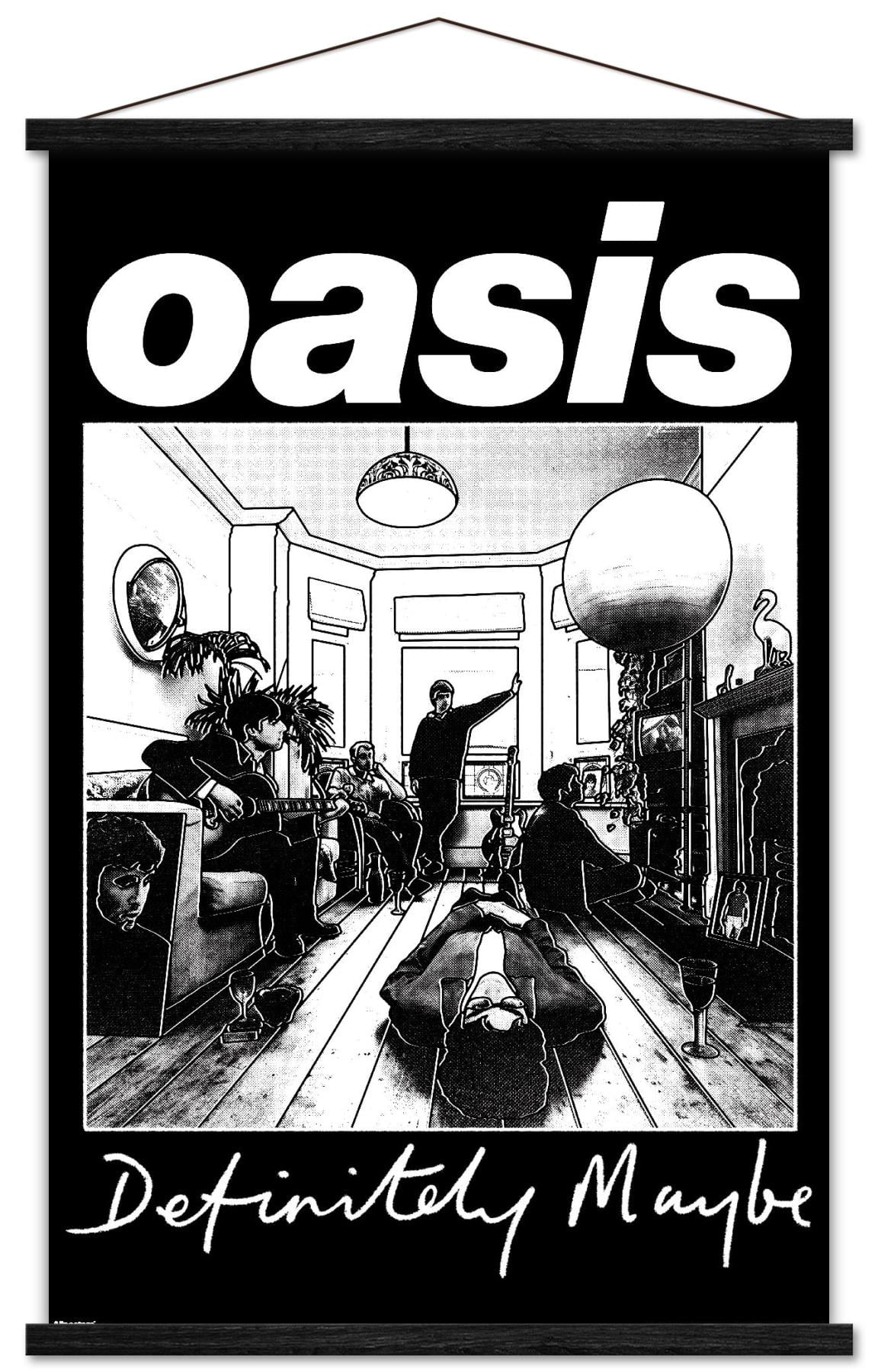 Oasis - Definitely Maybe Wall Poster with Magnetic Frame, 22.375