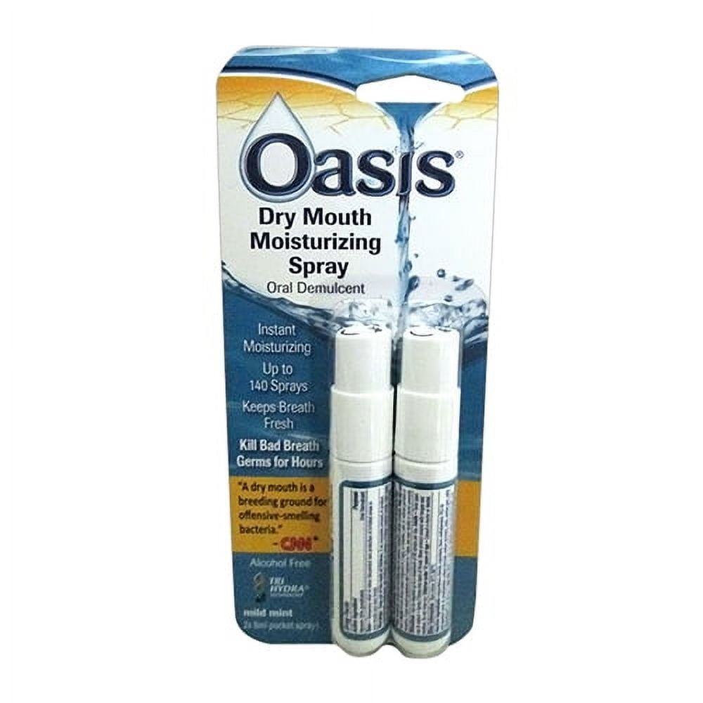 Oasis Dry Mouth Mild Mint Moisturizing Spray 0.27 Oz 2 / Pack, 2 Pack