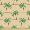 thumbnail image 1 of Oasis Fabric by the Yard, Repetitive Palm Tree with Coconuts on Branches, Upholstery Fabric for Dining Chairs Home Decor Accents, 3 Yards, Peach Fern Green by Ambesonne, 1 of 4