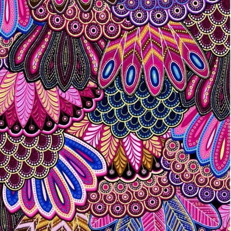 Oasis Fabrics Sahul Land Feathers Feather Pattern Sewing and Craft Fabric, Pink