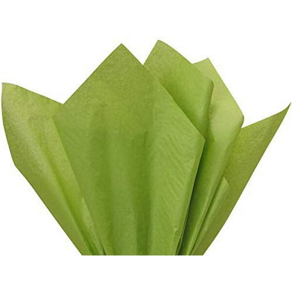 Oasis Green Tissue Paper Squares, Bulk 100 Sheets, Presents by A1 Bakery Supplies, Large 15 Inch x 20 Inch
