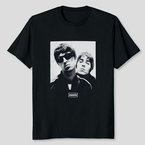 Oasis Liam & Noel Black T-Shirt Unisex, Sizes S-5XL, Tbun