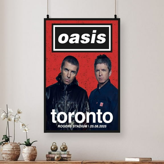 Oasis Live 2025 Canada Toronto Rogers Stadium Aug 25 Poster Retro Style - Size 24''x36'' - Kiloa