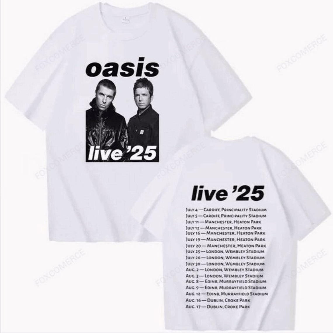 oasis live’25 Tシャツ　L ライブ　2025 OASIS Live '25 Tour 2025 T-shirt Allsize For Fans Short