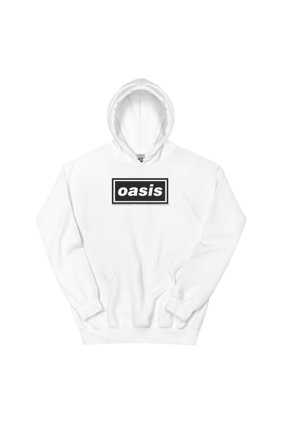 Oasis Logo Unisex Hoodie - White - Large