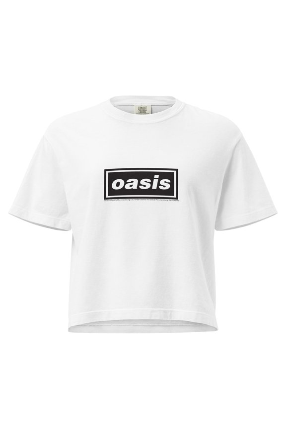 Oasis Logo Mineral Wash Womens Crop Top
