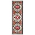 thumbnail image 1 of Oasis Medallion Black 3 ft. x 9 ft. Machine Washable Traditional Indoor Area Rug, 1 of 4