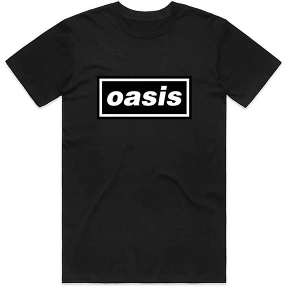 Oasis Men's Band Logo T-Shirt Black Black Large