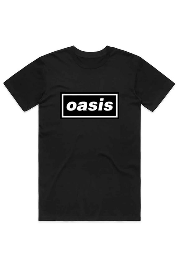Oasis Men's Band Logo T-Shirt Black Black Large