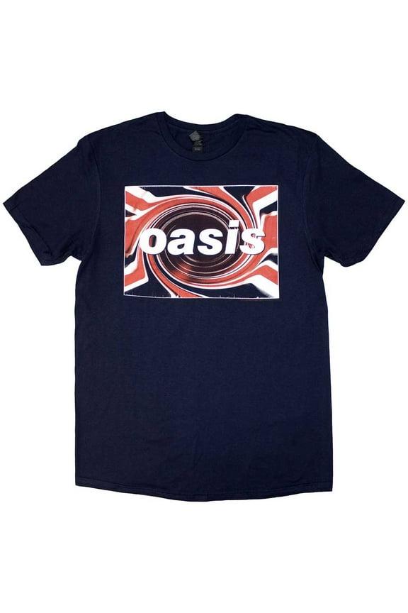 Oasis Men's Union Jack T-Shirt Navy Small | Officially Licensed Merchandise