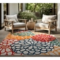 thumbnail image 1 of Oasis Modern Floral Multicolor Polypropylene Indoor Outdoor Area Rug, 5'x7' Rectangle, 1 of 7