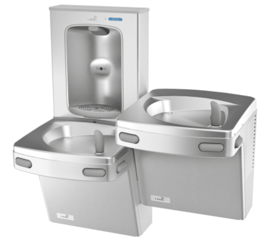 Oasis PG8EBFSL-SSA-STN Versacooler II Universal Refrigerated Drinking Fountain and Electronic Bottle Filler, Bi-Level, Non-Filtered, Stainless Steel