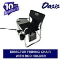 thumbnail image 1 of Oasis Premium Director Fishing Chair with Rod Holder - Folding Aluminum Chair with 10 Years Warranty - Personalized Name/Logo/Brand Imprinted, 1 of 8